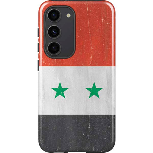 Syria Flag Distressed Galaxy S23 Pro Case
